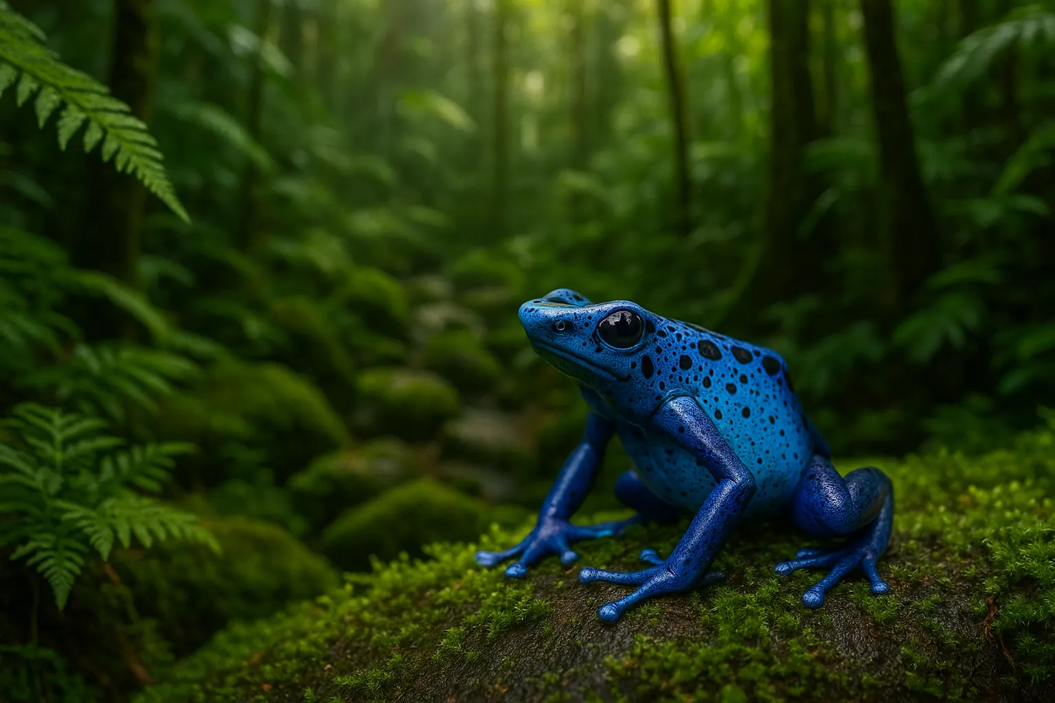 Blue poison dart frog — bold, adaptive, and impossible to ignore